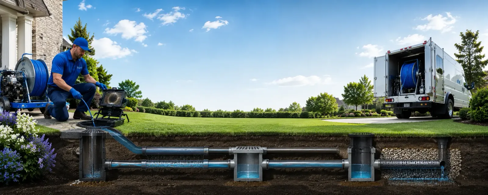Outdoor drain cleaning information for Plainview, NY